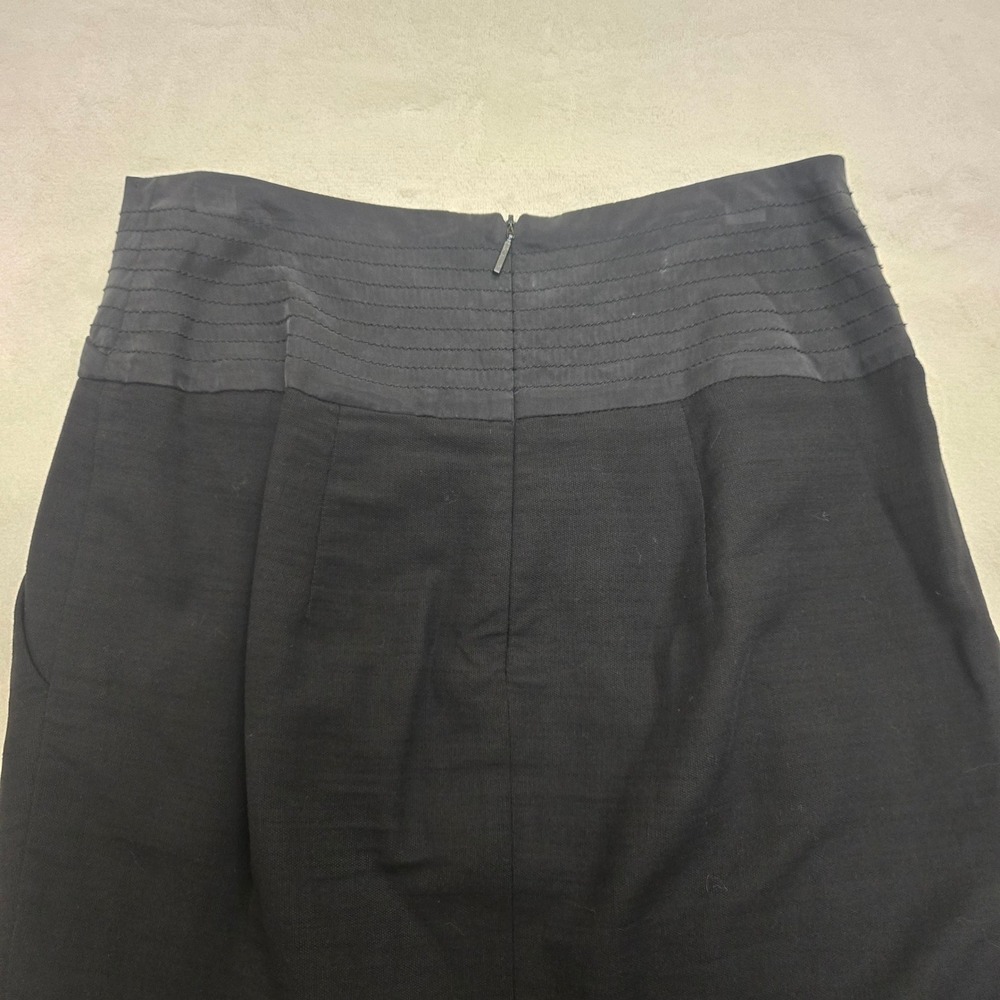 Hugo Boss Orange Baslva-W Black Pleated Mini Skirt Quilted Waistband Size 6 US - Picture 14 of 16